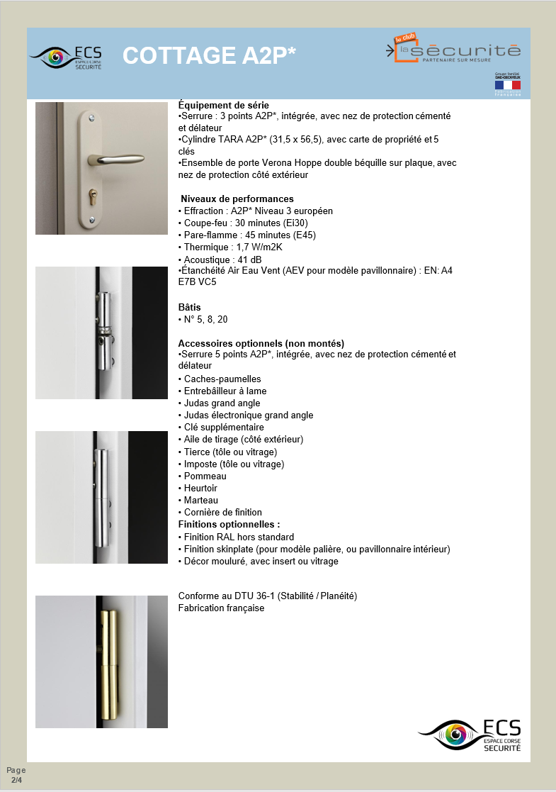 BLOC PORTE BLINDE