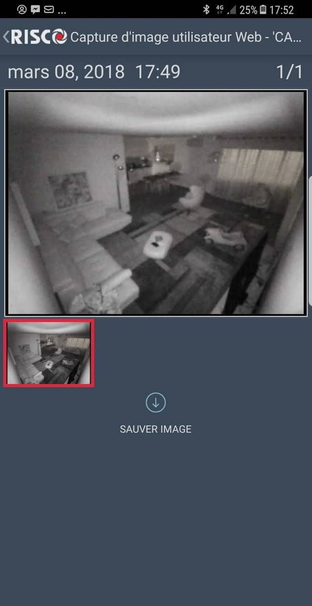 detecteur de mouvements à capture d'images